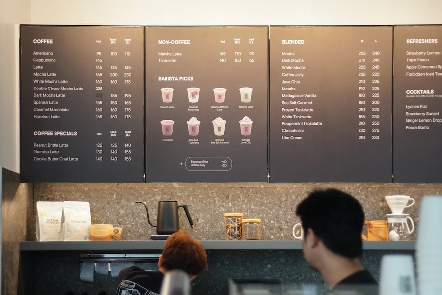 bigs coffee makati counter menu